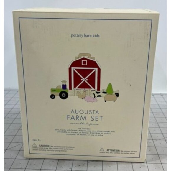 Pottery Barn Kids Augusta Farm Set Wooden Barn With Accessories - Picture 1 of 9